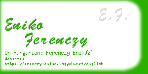 eniko ferenczy business card